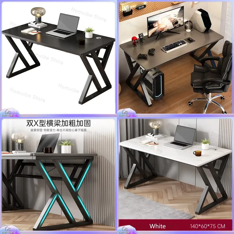 Desk Setup L Shaped - Modern Minimalist Computer Desk for Home