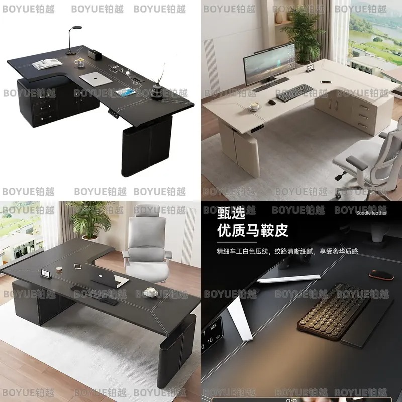 Desk Setup Corner - L Shaped Electric Height Adjustable Corner