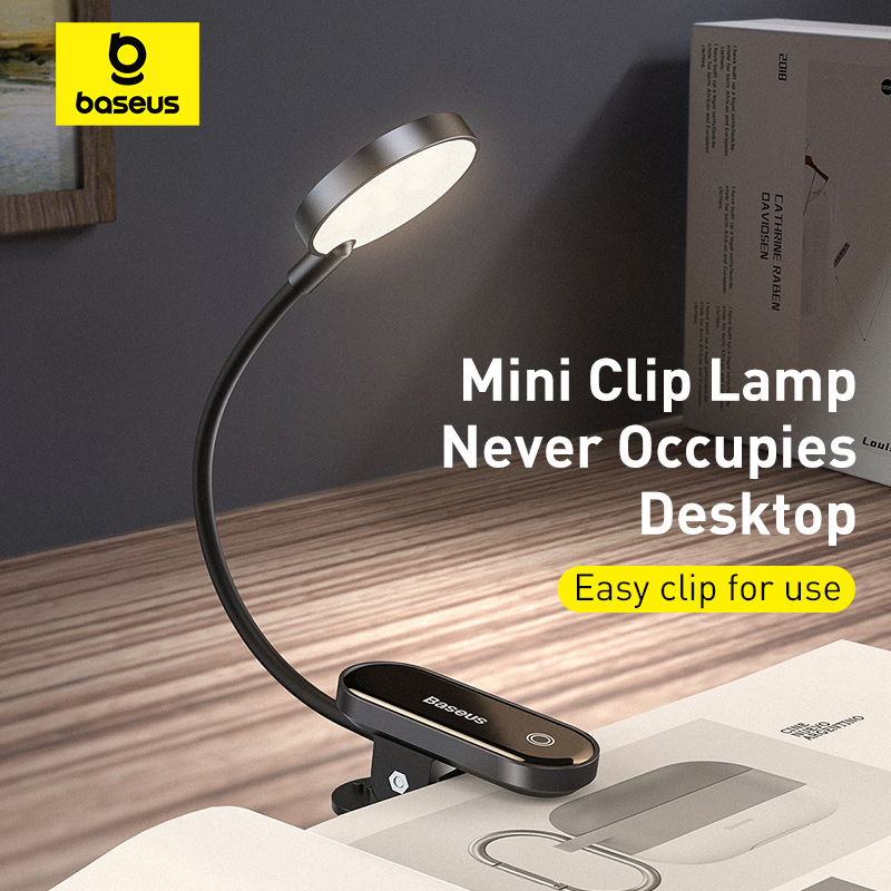 Desk Setup Notebook - Baseus Portable Desk Lamp LED Mini