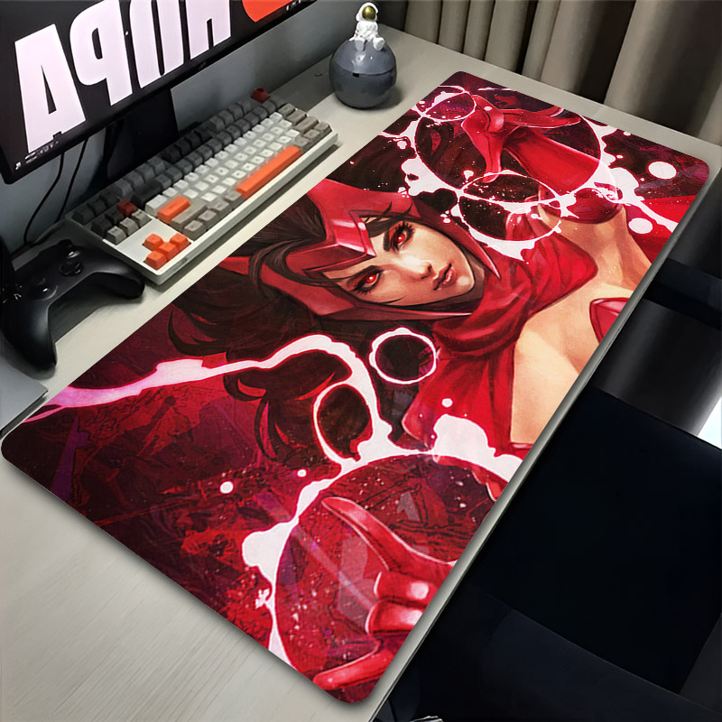 Desk Setup Rug - Gamer Gaming Accessories Mouse Pad S-Scarlet