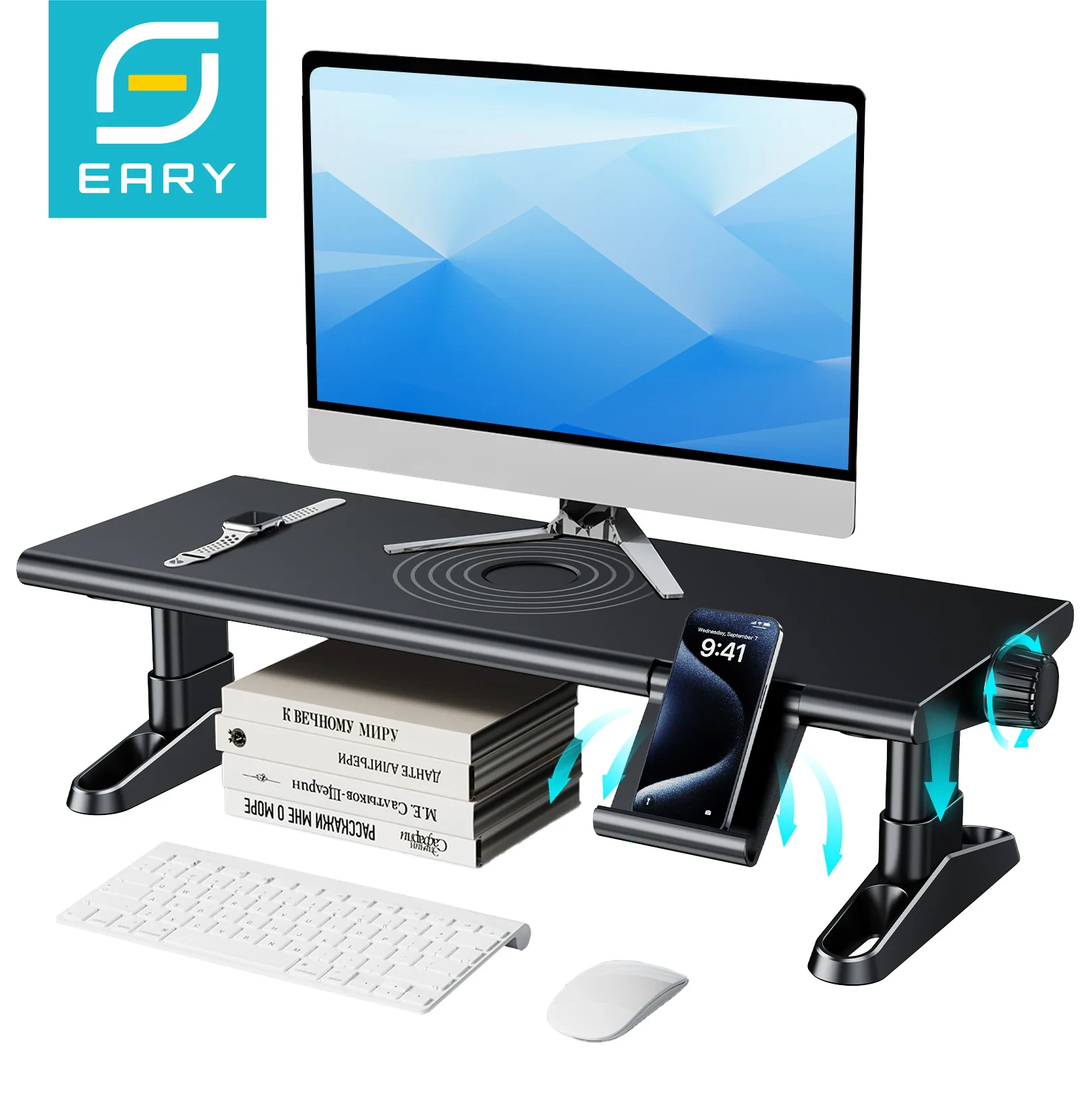 Desk Setup Riser - Eary Computer Monitor Stand Riser for