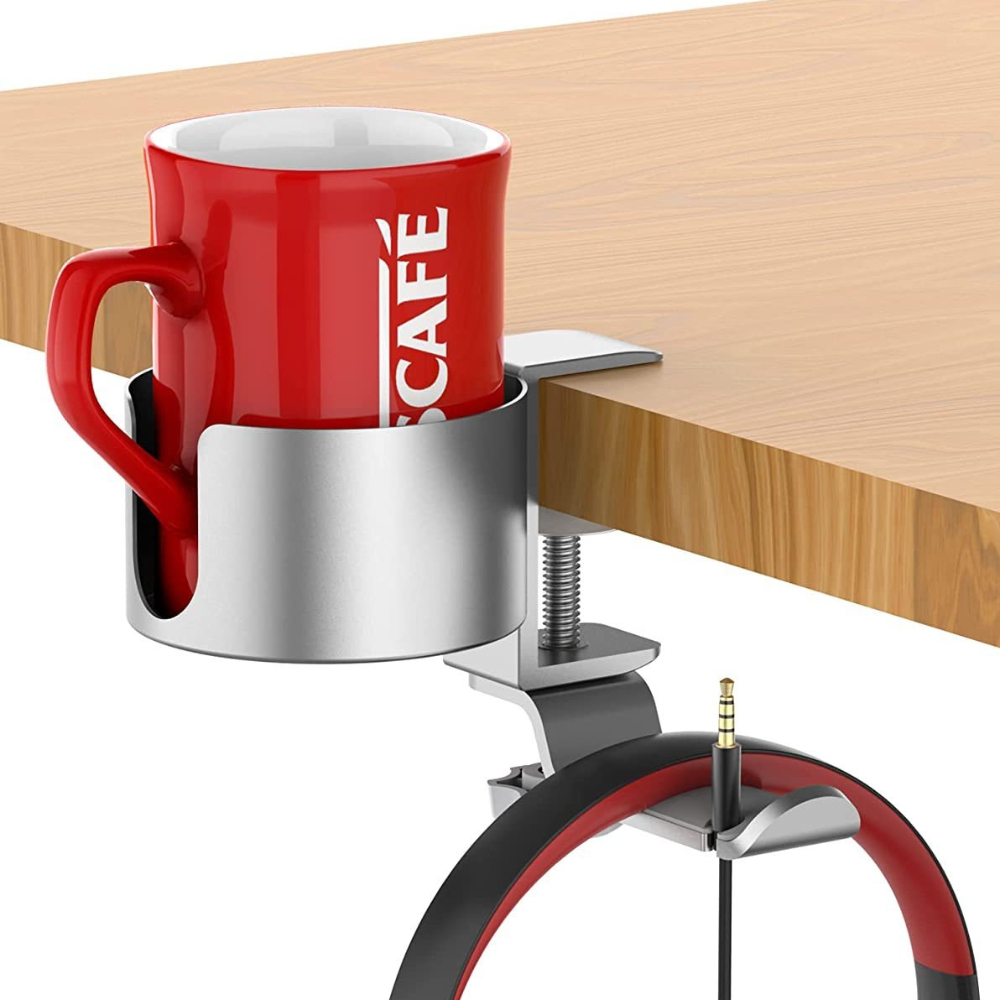 Desk Setup Designer - 360° Rotating Desk Headphone Holder with