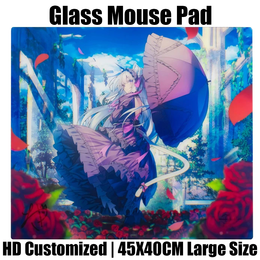 Desk Setup Rug - Japanese A-AbyssGaming RURI Glass Mouse Pad