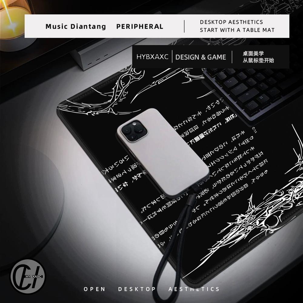 Black White Cybersigilism Desk - đánh giá và giá Desk Setup Accessories Aesthetic