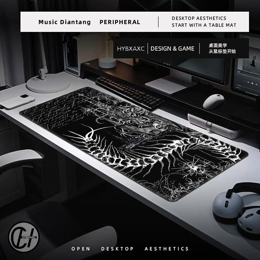 Black White Cybersigilism Desk - đánh giá và giá Desk Setup Accessories Aesthetic