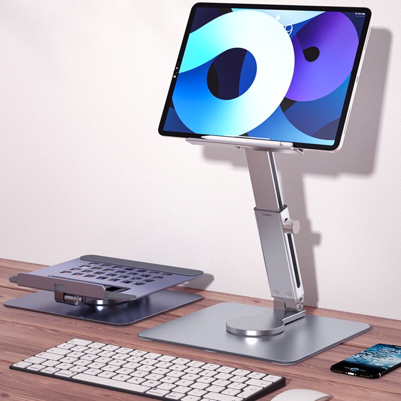 Aluminum Tablet Stand 360°Rota - đánh giá và giá Desk Setup Riser