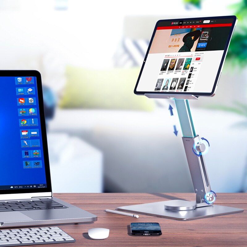 Aluminum Tablet Stand 360°Rota - đánh giá và giá Desk Setup Riser