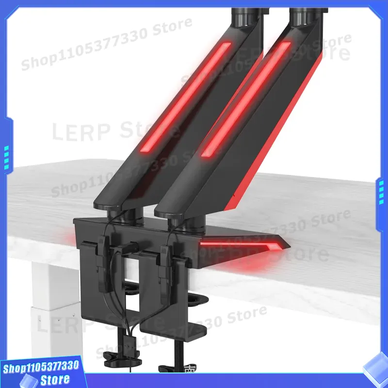Aluminum Dual Monitor Arm 15 t - đánh giá và giá Desk Setup Dual Monitor