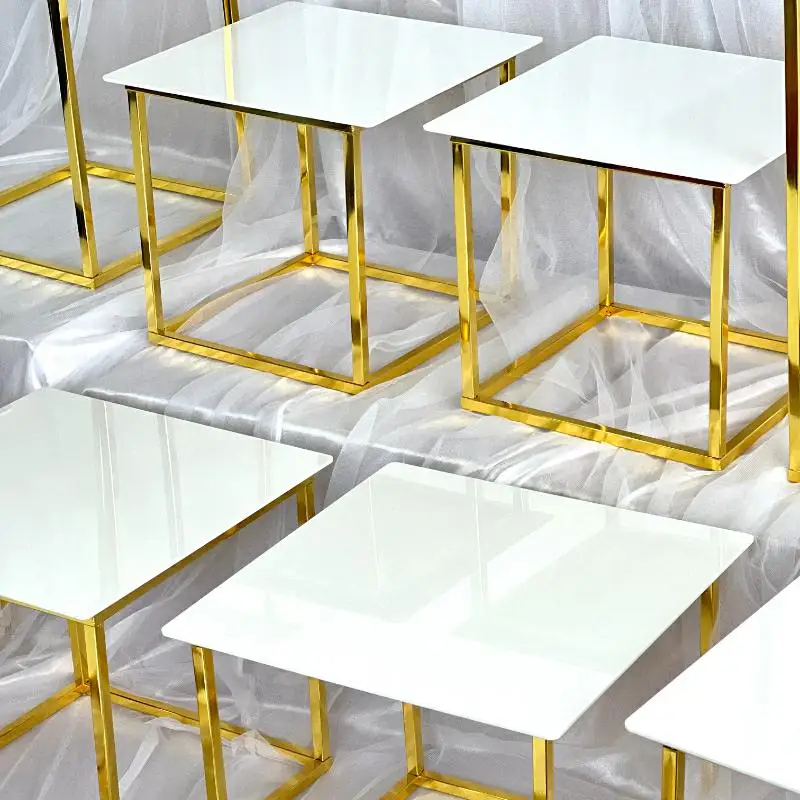 12-20 PCS Luxury Gold Frame Wh - đánh giá và giá Desk Setup Riser