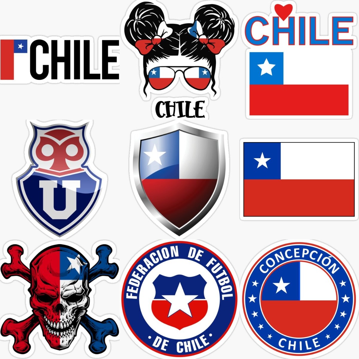 Chile Emblem Flag Skull Creati - đánh giá và giá Desk Setup Notebook