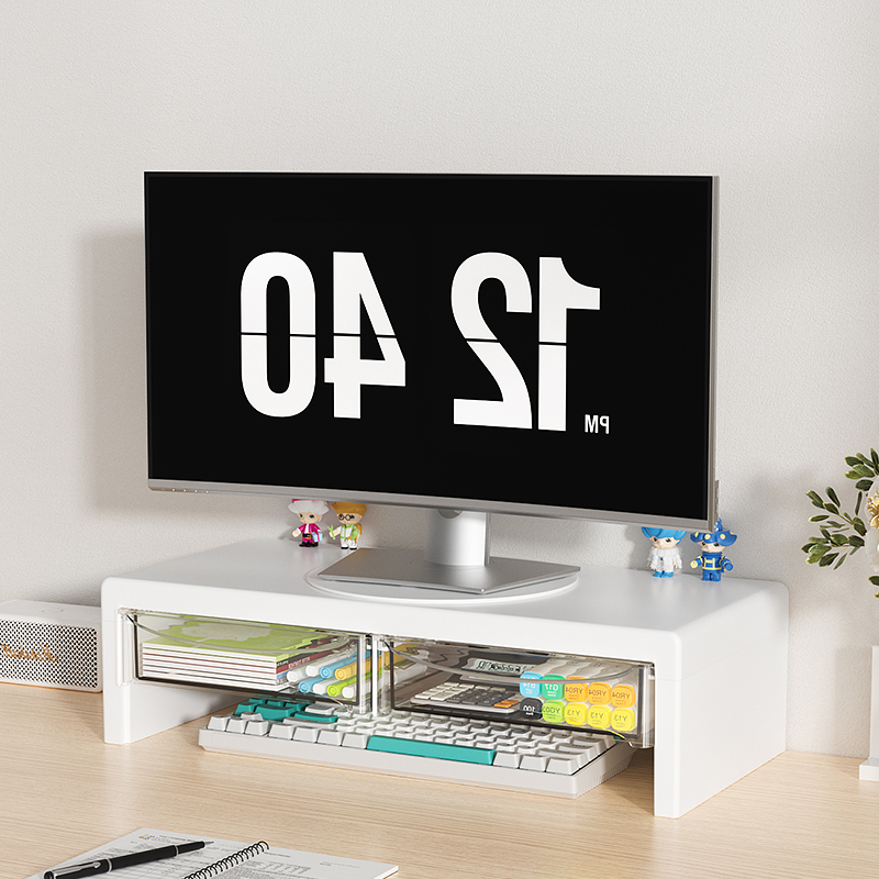 2-Tier Monitor Stand, Plastic  - đánh giá và giá Desk Setup Riser