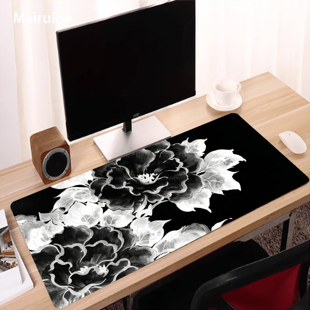 Black and White Ink Dyed Peony - đánh giá và giá Desk Setup Black And White