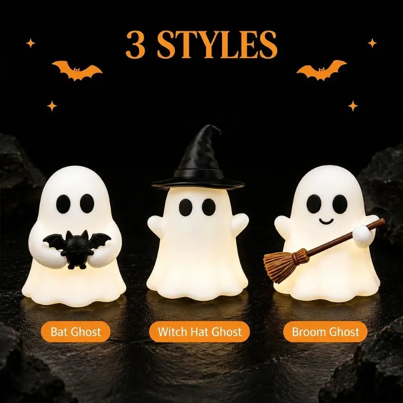 1-5PCS Glow in Dark Mini Ghost - đánh giá và giá Desk Setup Shelf