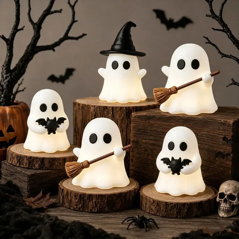 1-5PCS Glow in Dark Mini Ghost - đánh giá và giá Desk Setup Shelf