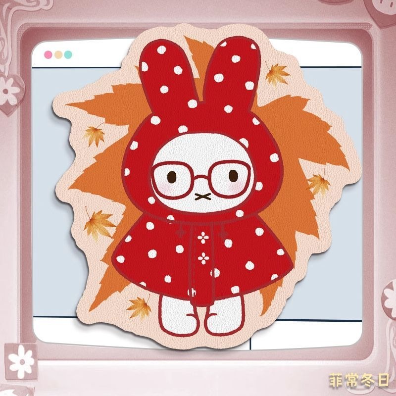 Anime Miffy Leather Mouse Pad  - đánh giá và giá Desk Setup Designer