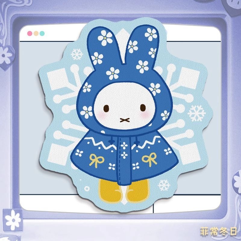 Anime Miffy Leather Mouse Pad  - đánh giá và giá Desk Setup Designer