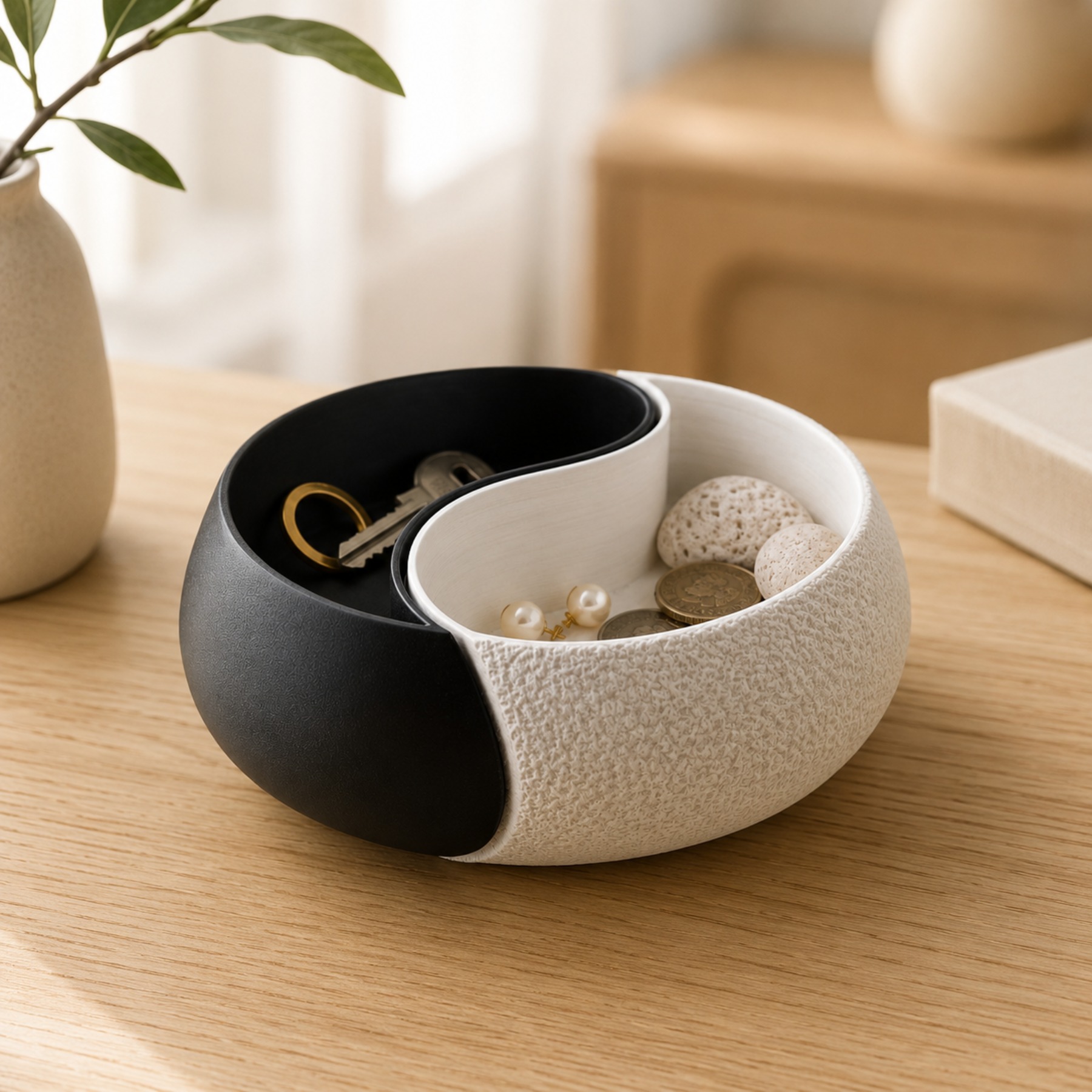 1-Piece Black and White Color  - đánh giá và giá Desk Setup Black And White