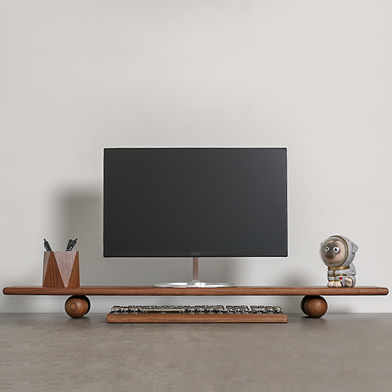 Natural Wood Desktop Riser Dua - đánh giá và giá Desk Setup Dual Monitor