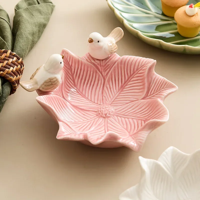 Cute Bird Tray Ceramic Jewelry - đánh giá và giá Desk Setup Shelf