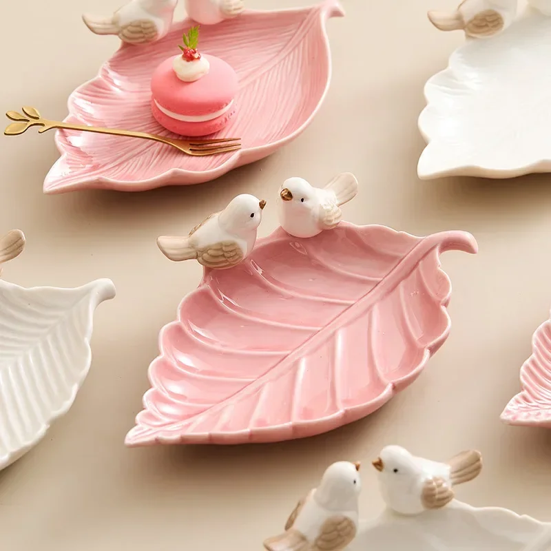 Cute Bird Tray Ceramic Jewelry - đánh giá và giá Desk Setup Shelf