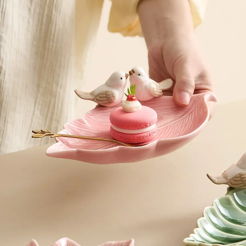 Cute Bird Tray Ceramic Jewelry - đánh giá và giá Desk Setup Shelf