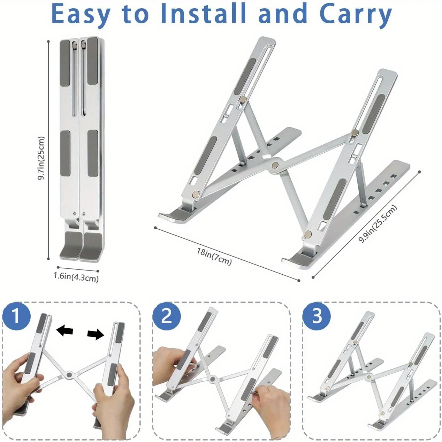 Foldable Aluminum Laptop Riser - đánh giá và giá Desk Setup Riser