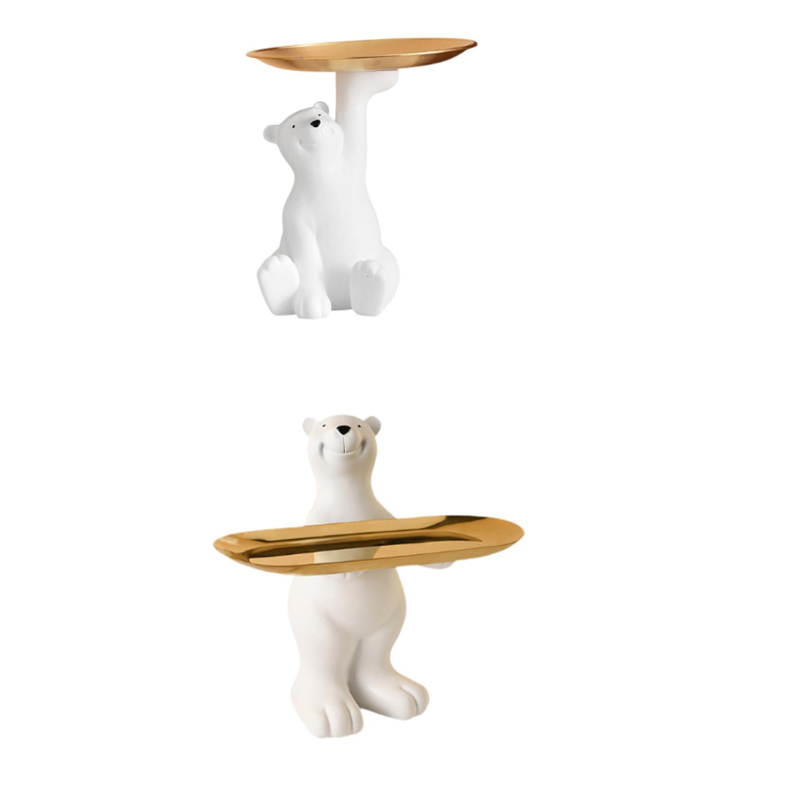 Bear Figurine Desk Storage Tra - đánh giá và giá Desk Setup Shelf