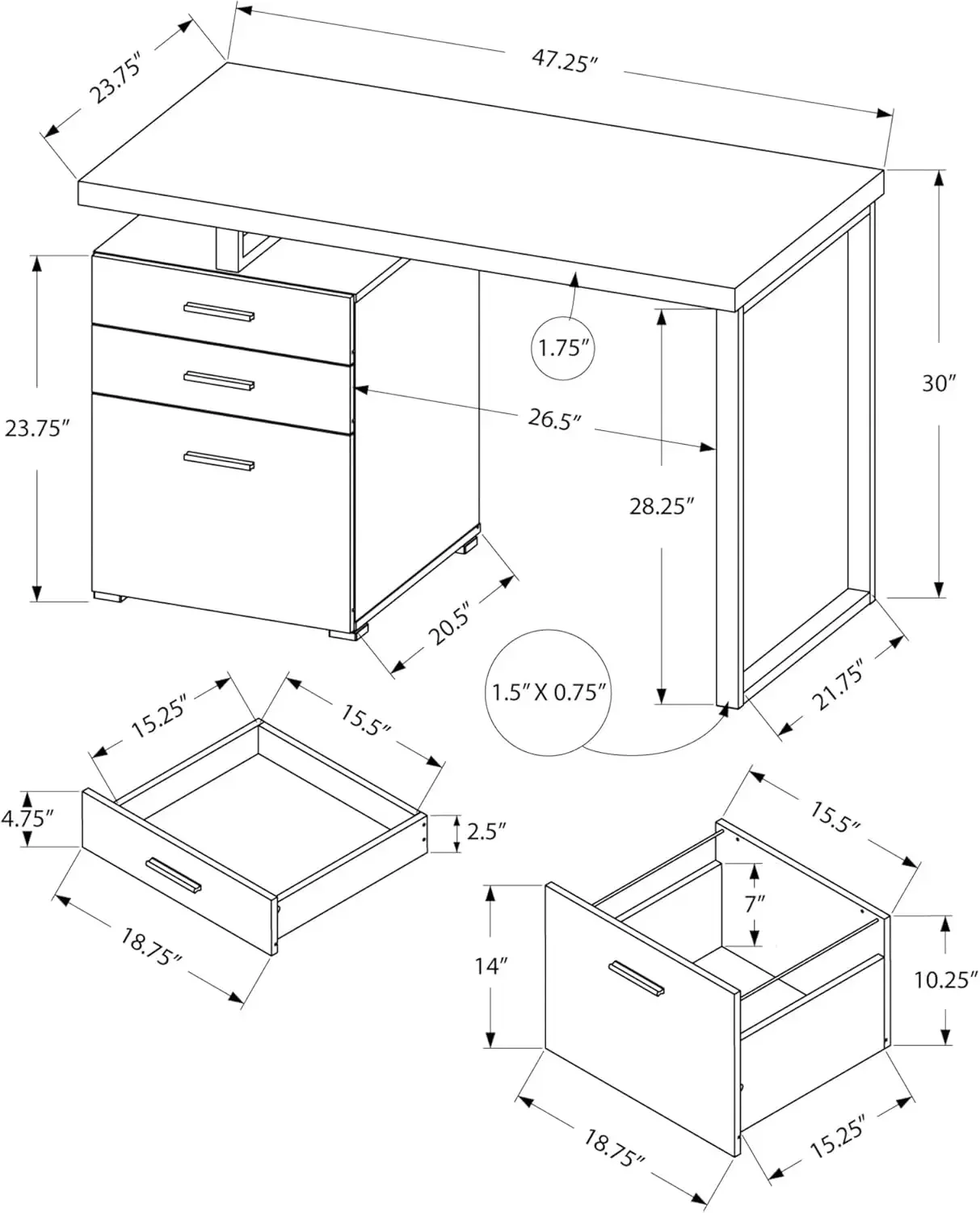 Computer Desk with File Cabine - đánh giá và giá Desk Setup L Shaped