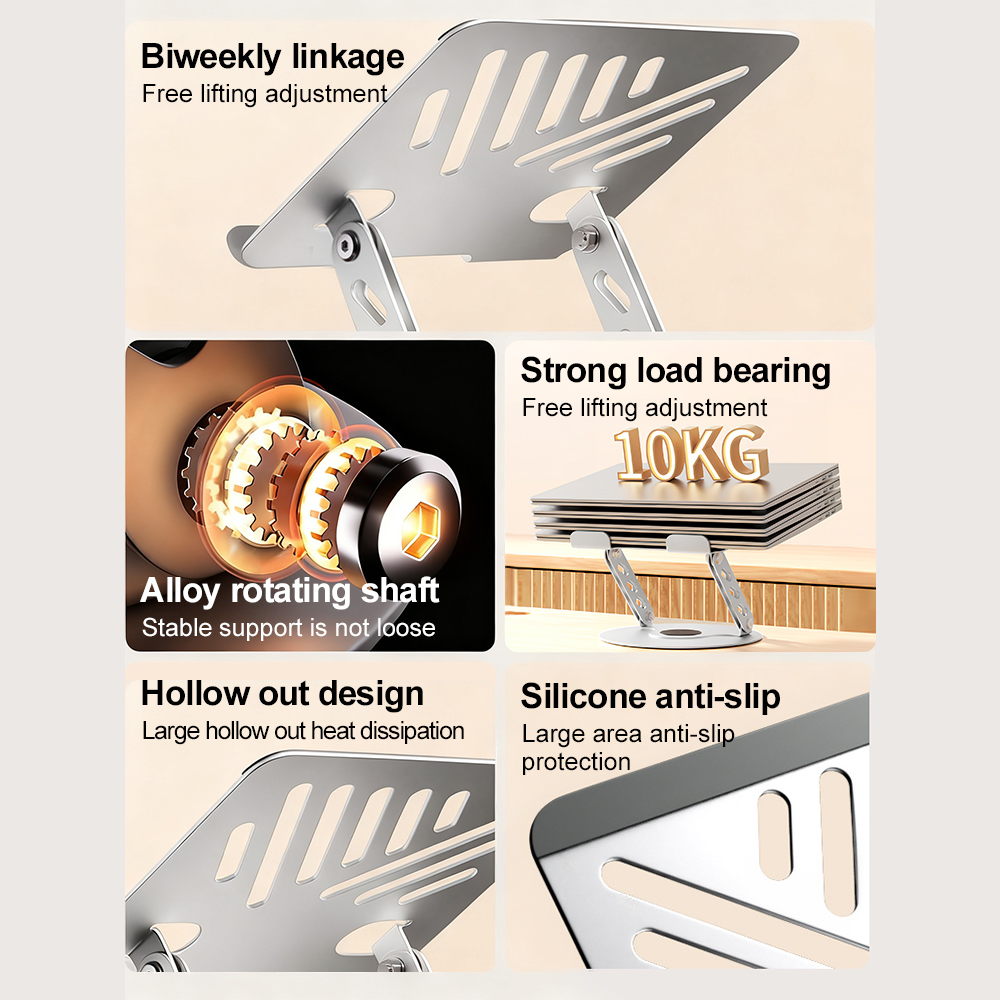360° Rotating Laptop Stand Adj - đánh giá và giá Desk Setup Riser