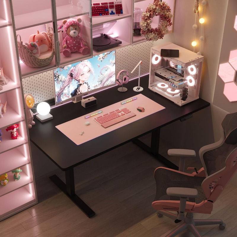 FLEXISPOT Electric Standing De - đánh giá và giá Desk Setup Dual Monitor