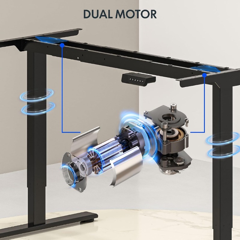 FLEXISPOT Electric Standing De - đánh giá và giá Desk Setup Dual Monitor
