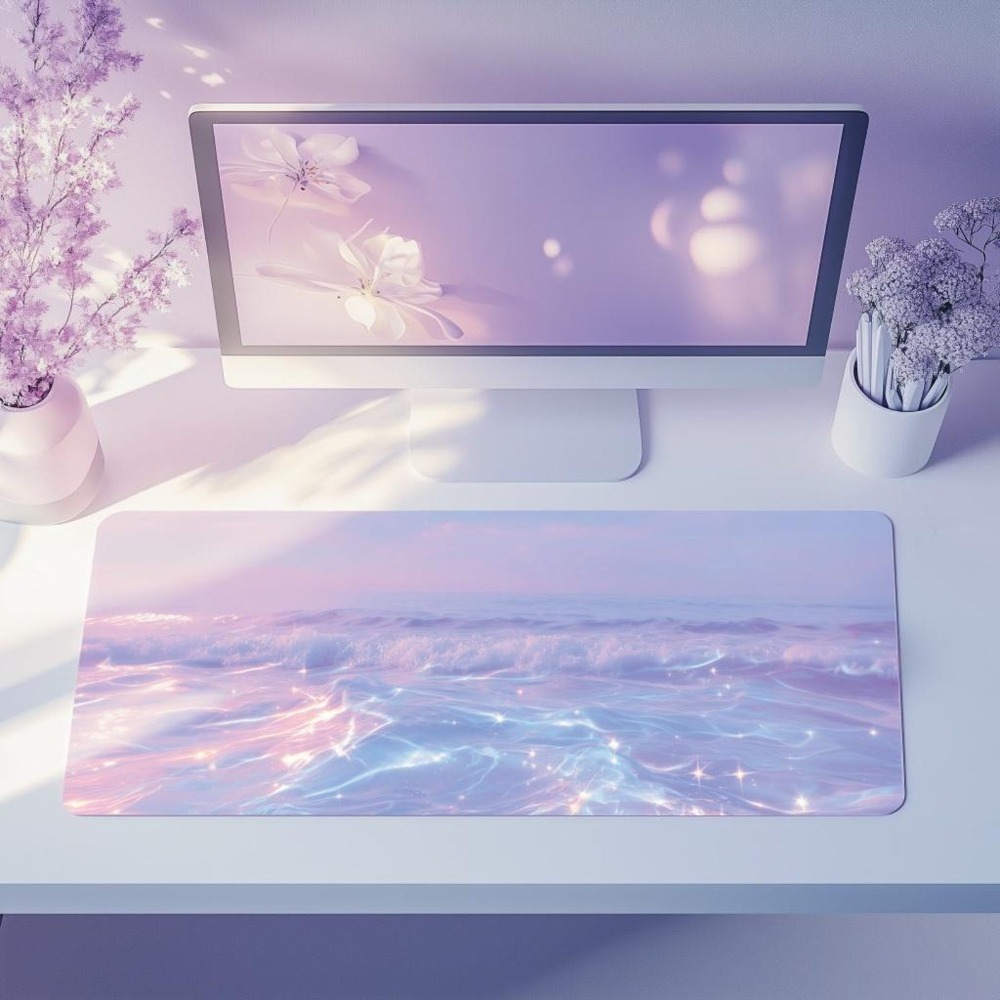 Aesthetic Pastel Desk Mat for  - đánh giá và giá Desk Setup Accessories Aesthetic