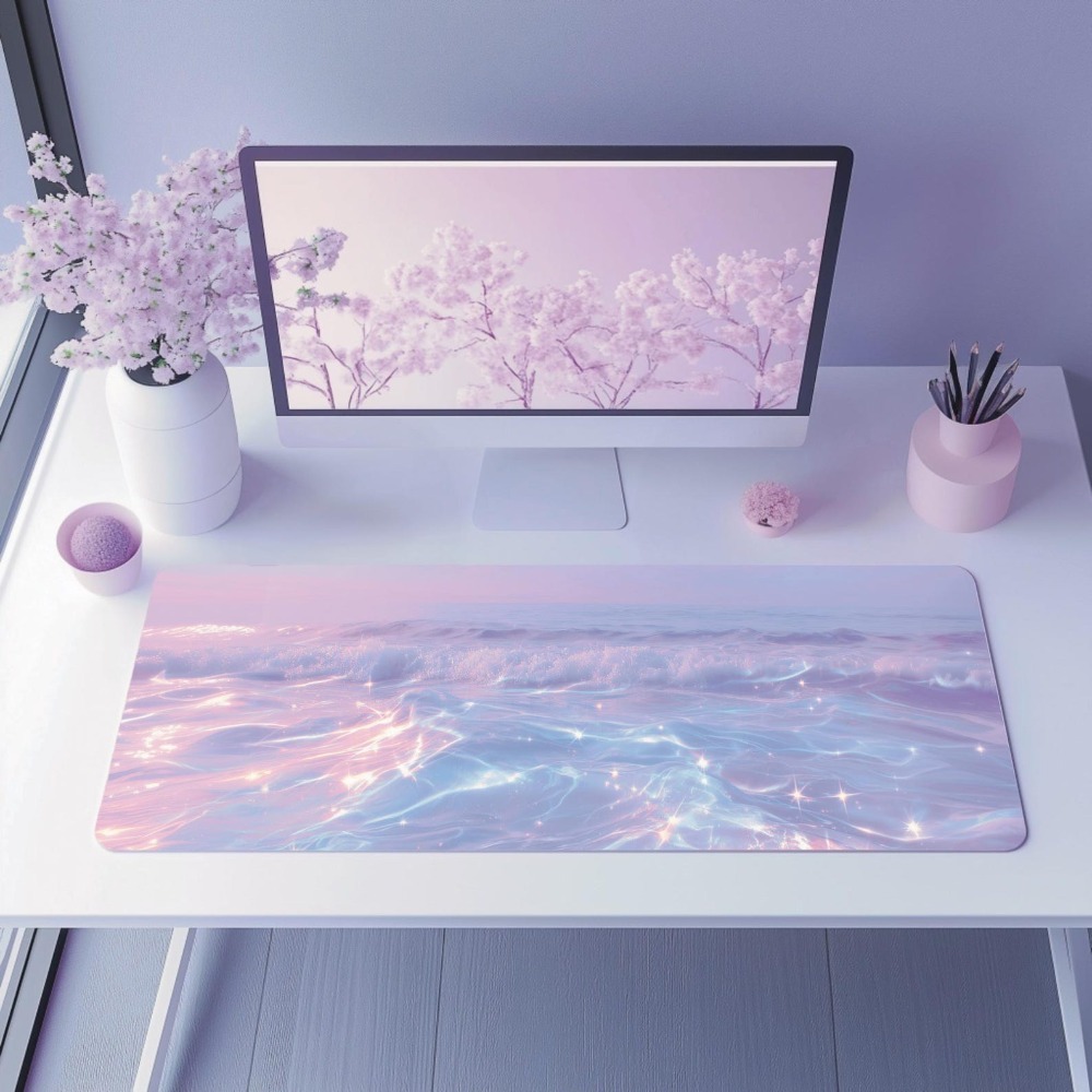 Aesthetic Pastel Desk Mat for  - đánh giá và giá Desk Setup Accessories Aesthetic