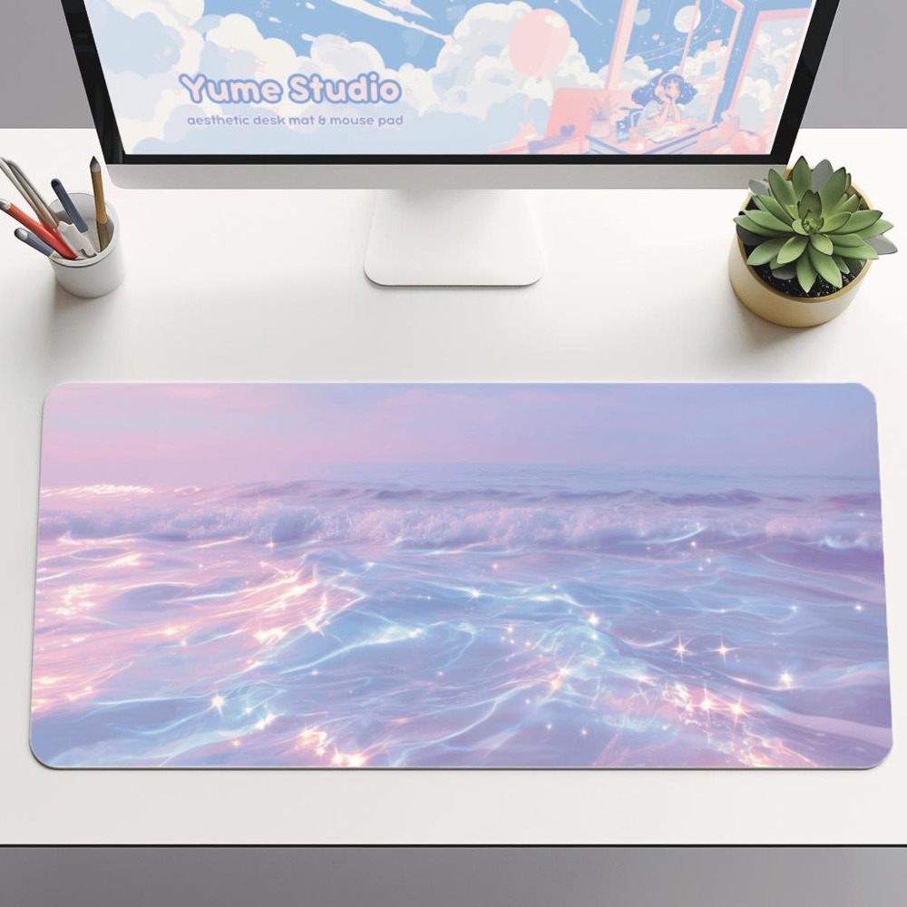 Aesthetic Pastel Desk Mat for  - đánh giá và giá Desk Setup Accessories Aesthetic