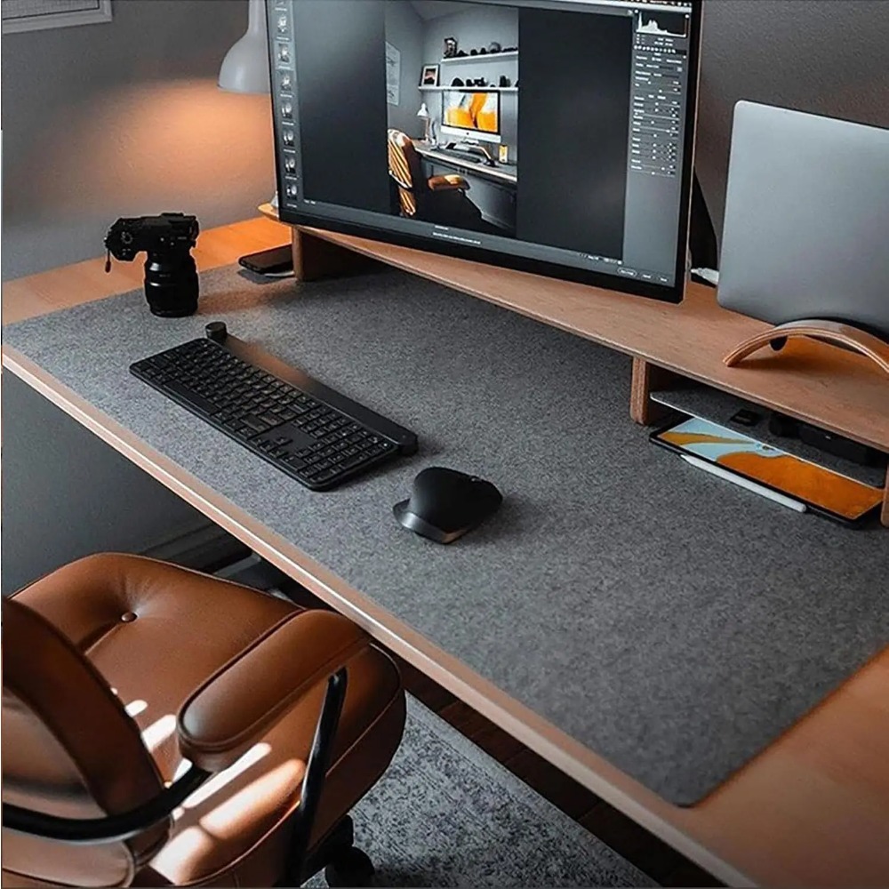 Felt Desk Mat Computer Mat for - đánh giá và giá Desk Setup Rug