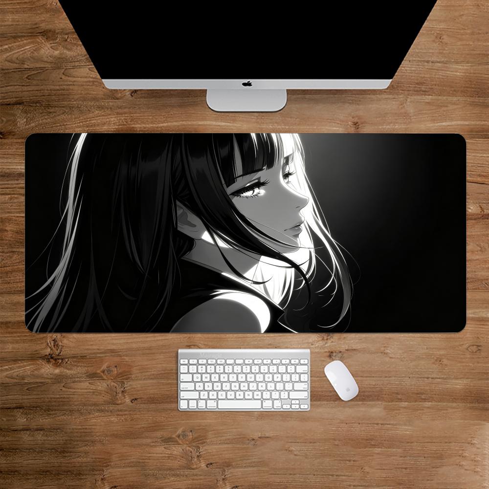 Dark Anime Girl Mouse Pad Desk - đánh giá và giá Desk Setup For Work