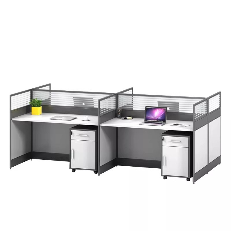 White Office Desk for 2 4 or 6 - đánh giá và giá Desk Setup L Shaped