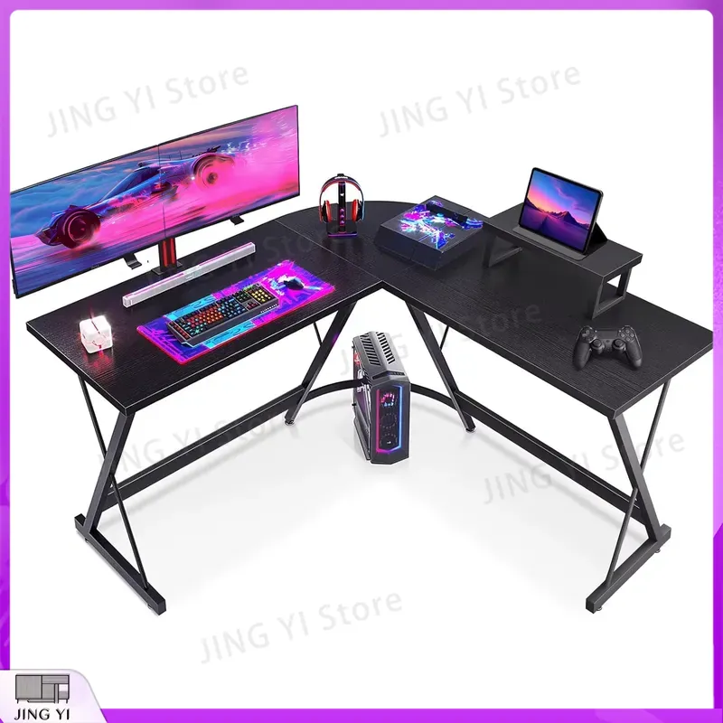 L Shaped Gaming Desk with Moni - đánh giá và giá Desk Setup L Shaped