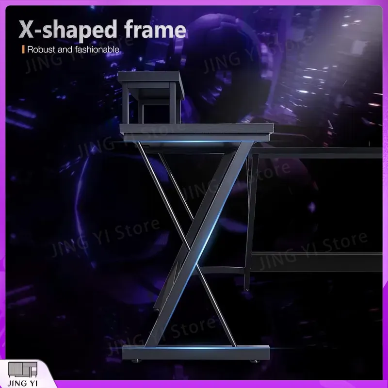 L Shaped Gaming Desk with Moni - đánh giá và giá Desk Setup L Shaped