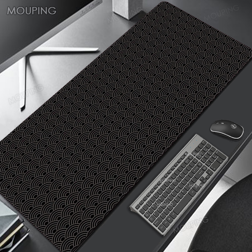 Black Deskmat Carpet Desk Acce - đánh giá và giá Desk Setup Black And White