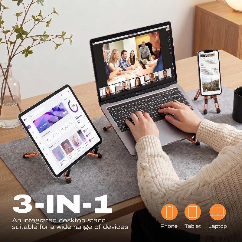 3-in-1 Magnetic Foldable Stand - đánh giá và giá Desk Setup Riser