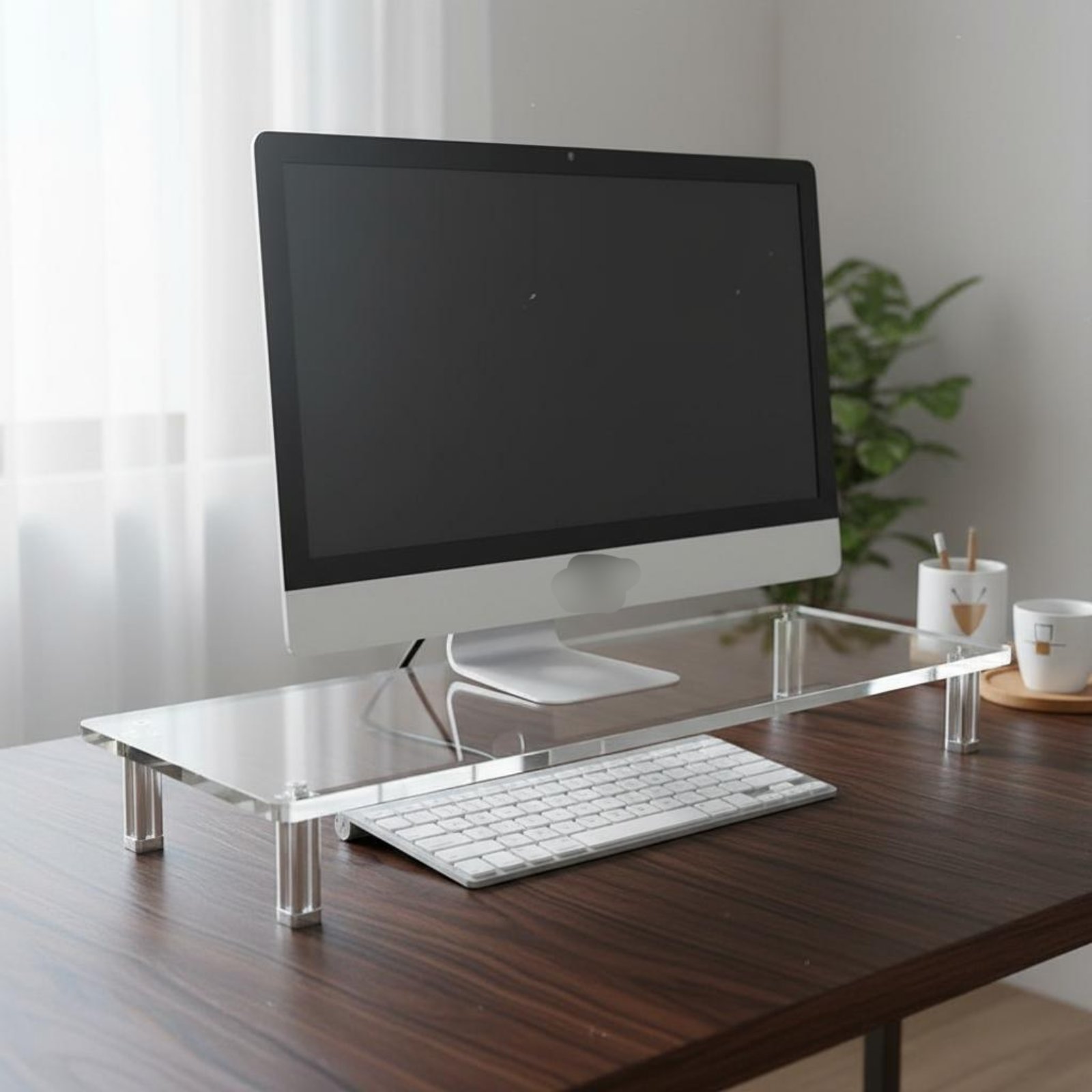 Acrylic Monitor Stand Easy to  - đánh giá và giá Desk Setup Riser