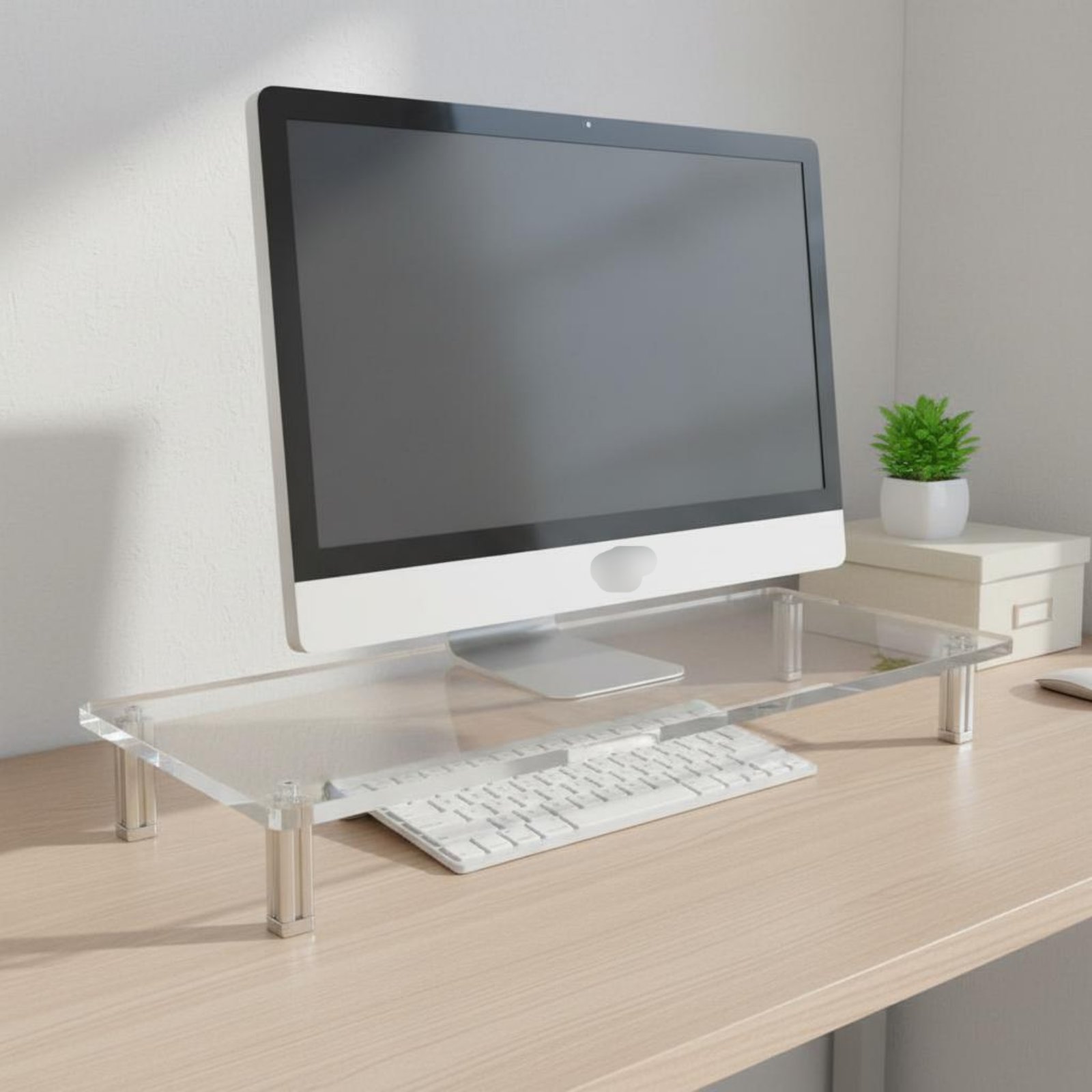 Acrylic Monitor Stand Easy to  - đánh giá và giá Desk Setup Riser