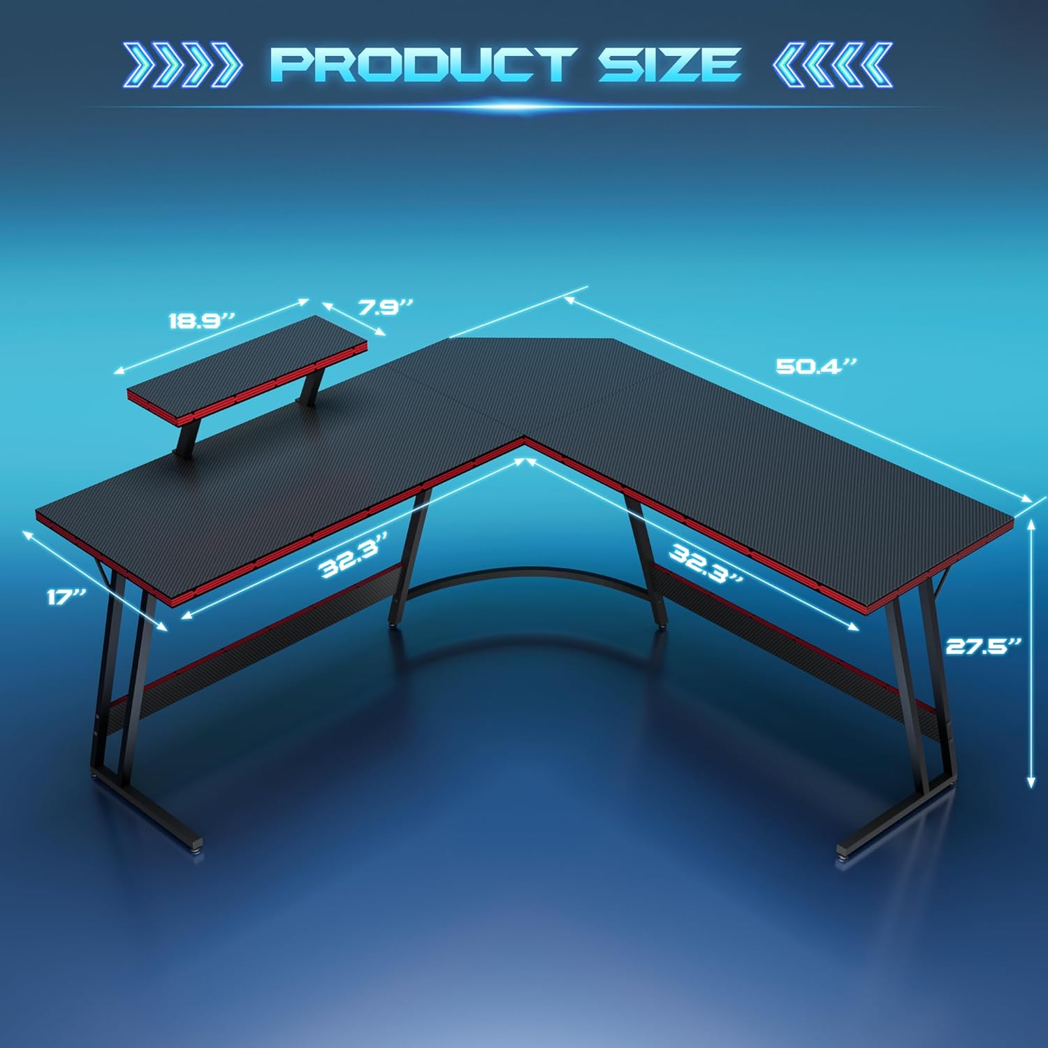 L-Shaped Adjustable Gaming Des - đánh giá và giá Desk Setup L Shaped
