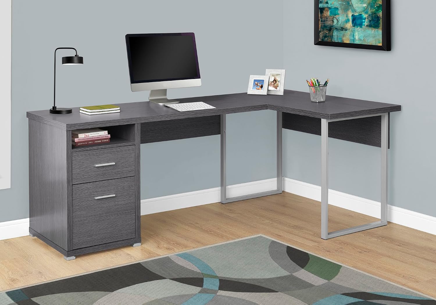 I 7257 Computer Desk, Home Off - đánh giá và giá Desk Setup L Shaped