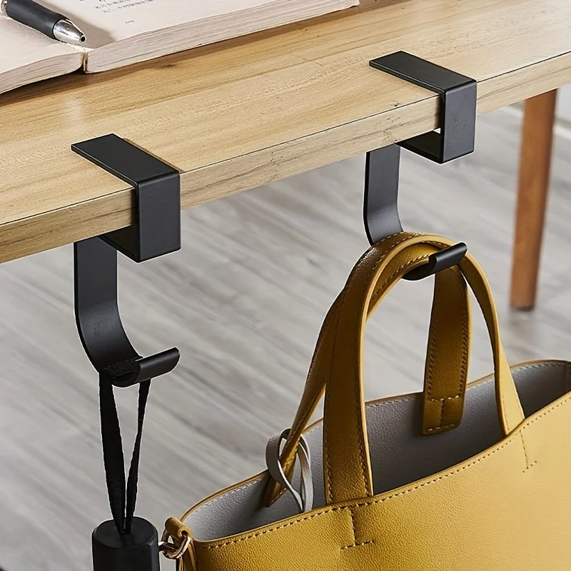 Aluminum Desk Hook Organizer A - đánh giá và giá Desk Setup Black And White