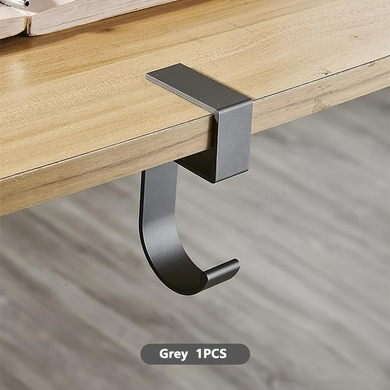Aluminum Desk Hook Organizer A - đánh giá và giá Desk Setup Black And White