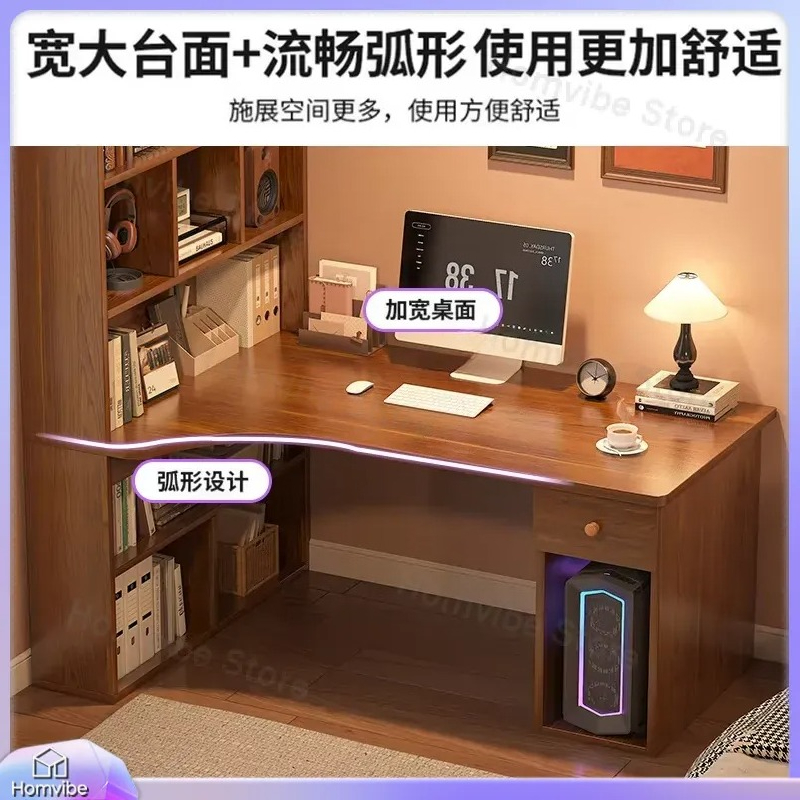 L Shaped Computer Desk with Bo - đánh giá và giá Desk Setup Dual Monitor