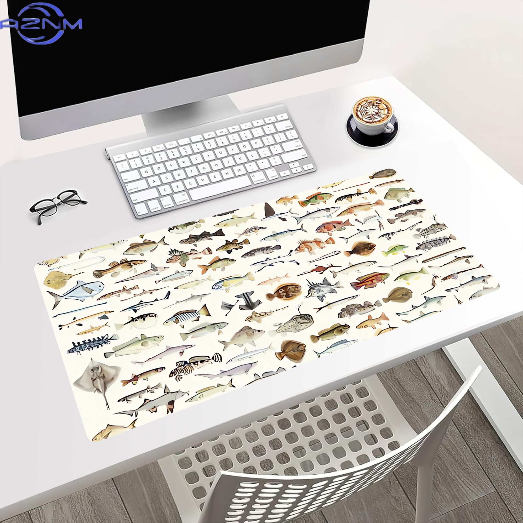 Fish Desk Mat for Mood Lightin - đánh giá và giá Desk Setup Corner