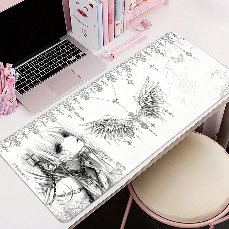 Leather Mousepad Black White A - đánh giá và giá Desk Setup Rug